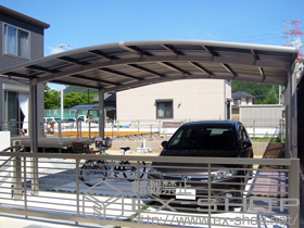 のカーポート カーブポートシグマIII ワイド 積雪〜30?対応 施工例