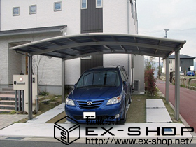 のカーポート カーブポートシグマIII ワイド 積雪〜20cm対応 施工例