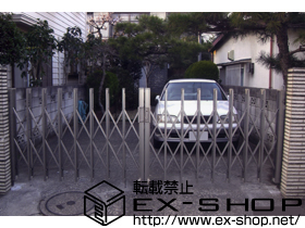 のカーゲート アルシャインM型 Aタイプ ノンレール 両開き 施工例