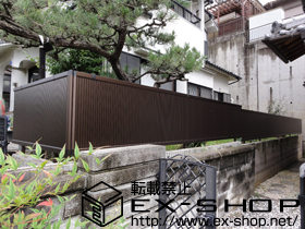 のフェンス・柵 エクスラインフェンス8型 フリーポールタイプ 施工例