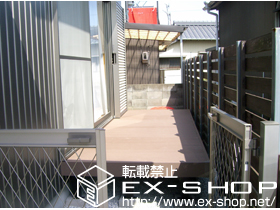 のウッドデッキ リウッドデッキII  単体+リウッドステップ4型Sタイプ（2段） 施工例