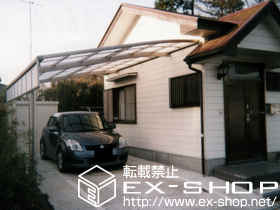 のカーポート ルーフポートシグマIII 積雪〜20cm対応＋サイドパネル 1段H500 標準柱用 施工例