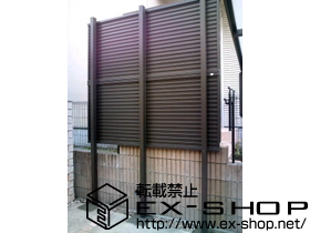 のフェンス・柵 プリレオR5型フェンス アルミ多段柱施工 施工例