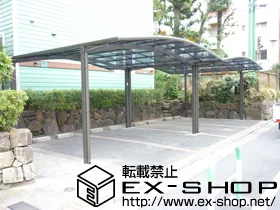 LIXIL リクシル(トステム)のカーポート カーブポートシグマIII   ワイド 積雪～20cm対応 施工例