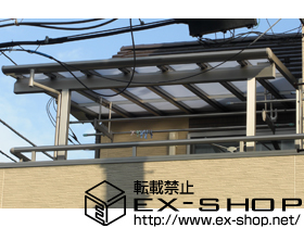 のバルコニー・ベランダ屋根 パワーアルファ Ｆ型 屋根タイプ単体 積雪〜30ｃｍ対応 施工例