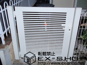 の門扉 プリレオR1型門扉 片開き 柱使用タイプ 施工例