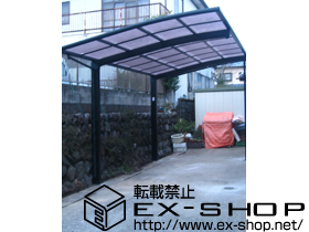 のカーポート カーブポートシグマ? 積雪〜20cm対応+着脱式サポート（ロング柱23用）×2本 施工例