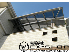 のバルコニー・ベランダ屋根 ヴェクターテラス R型 1500 屋根タイプ 単体 施工例