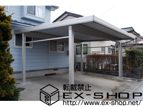 のカーポート ジーポートneo Aタイプ 2台用 積雪〜100cm対応 施工例