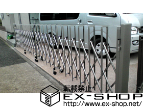 のカーゲート トリップゲート PB型 ノンレール 両開き 施工例