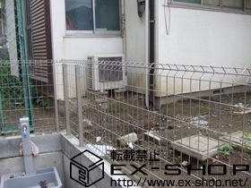 のフェンス・柵 イーネットフェンス1F型 自由柱タイプ 施工例