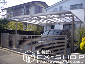 のカーポート キューブポートプラスワイド  積雪〜20cm対応 施工例