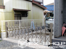 のカーゲート トリップゲート PA型 ノンレール 片開き 施工例