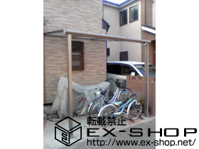 のテラス屋根 ライザーテラスII F型 テラスタイプ 単体 積雪〜20cm対応 施工例