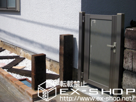 の門扉 シャレオR12型 片開き 柱使用 施工例