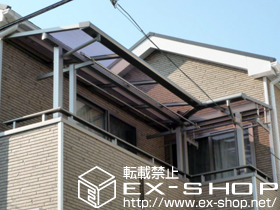 のバルコニー・ベランダ屋根 ライザーテラスII F型 屋根タイプ 入隅納まり 積雪〜20cm対応 施工例