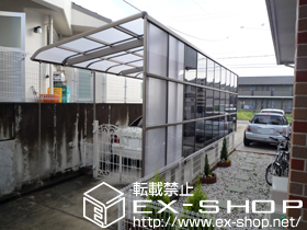 のカーポート レガーナポートシグマIII 延長 積雪〜20cm対応＋サイドパネル 3段 H500＋H800＋H800 施工例