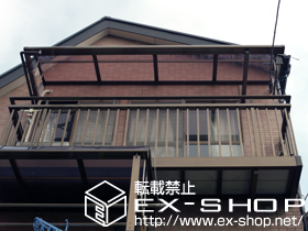 のバルコニー・ベランダ屋根 ライザーテラスII R型 単体 ルーフタイプ 積雪〜20cm対応 施工例