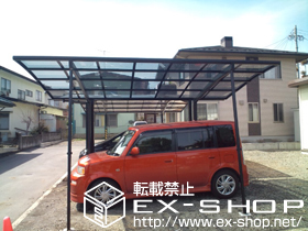 のカーポート カーブポートシグマIII 積雪〜20cm対応＋着脱式サポート ×2本 施工例