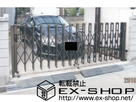 のカーゲート アルシャインM型 Aタイプ ノンレール 片開き 施工例