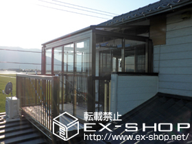 のテラス囲い・サンルーム ほせるんですII Ｆ型土間納まり 積雪〜20ｃｍ対応 施工例