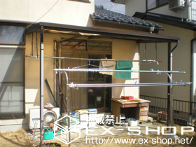 のテラス屋根 プレシオステラス R型 単体 テラスタイプ 積雪〜50cm対応 施工例