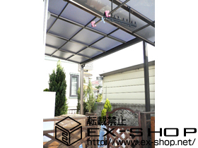 のテラス屋根 ライザーテラスII F型 テラスタイプ 単体 積雪〜20cm対応 施工例