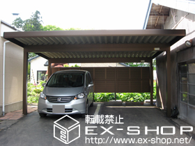 のカーポート ジーポートneo Aタイプ 2台用 積雪〜100cm対応 施工例