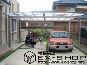 のカーポート エックスルーフ ワイド 積雪〜20cm対応 施工例