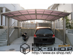 のカーポート カーブポートシグマIII ワイド 積雪〜20cm対応 施工例