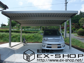 のカーポート ジーポートneo Aタイプ 2台用 積雪〜100cm対応 施工例