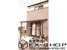 のテラス屋根 ヴェクターテラス R型 テラスタイプ 単体 積雪〜20cm対応+物干しセット 標準2本入り×2 施工例