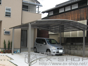 のカーポート カーブポートシグマIII ワイド　積雪〜30cm対応 施工例