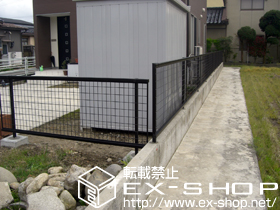 のフェンス・柵 レスティナメッシュフェンス2型 自由柱 施工例