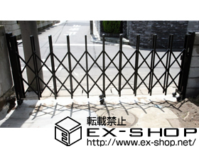 のカーゲート トリップゲート PB型 ノンレール 片開き 施工例