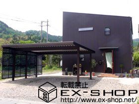 のカーポート ジーポートneo Aタイプ 2台用 積雪〜100cm対応＋サイドパネル 平板タイプ 3段 施工例