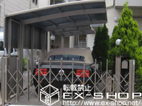 のカーポート カーブポートシグマIII　積雪〜30ｃｍ対応＋サイドパネル1段H800/57タイプ用（パネル材：熱線吸収ポリカーボネート） 施工例