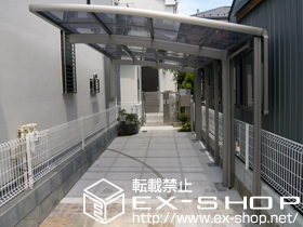 のカーポート カーブポートシグマIII 積雪〜20cm対応＋サイドパネル 1段H800 標準柱用 施工例