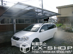 のカーポート カーブポートシグマIII 積雪〜30cm対応＋サイドパネル 1段H500 50タイプ用 施工例