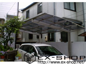 のカーポート エックスルーフ 前上がり 積雪〜20cm対応 施工例