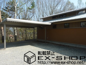 のカーポート テリオスポートII 2台用 遮光タイプ 積雪〜50cm対応 施工例