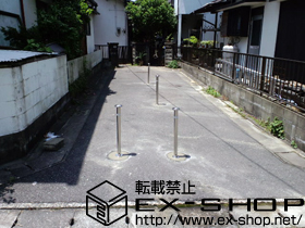 のカーゲート スペースガードF48型 ステンレス製 施工例