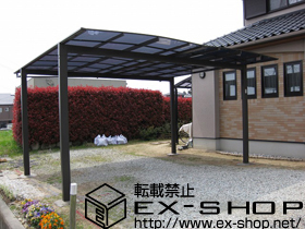 のカーポート エックスルーフ ワイド 積雪〜20cm対応 施工例