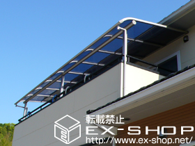 のバルコニー・ベランダ屋根 プレシオステラス R型 屋根タイプ 連棟 積雪〜20cm対応 施工例