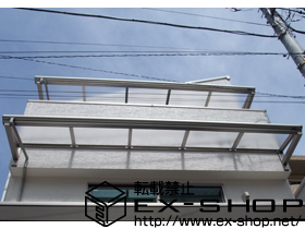 のバルコニー・ベランダ屋根 ヴェクター F型 単体 ルーフタイプ 積雪〜20cm対応×2セット 施工例