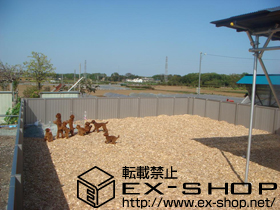 のフェンス・柵 エクスラインフェンス8型 自由柱施工 施工例