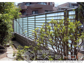 のフェンス・柵 サニーブリーズフェンスS型 採光タイプ 2段施工 施工例