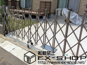 のカーゲート トリップゲート PA型 ノンレール 片開き 施工例