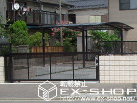 のカーゲート エススライドB型 片引きタイプ 手動タイプ 施工例