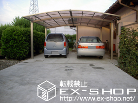 のカーポート カーブポートシグマ? ワイドタイプ 積雪〜20cm対応 施工例